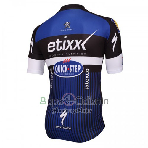 Etixx Quick Step Ropa Ciclismo Culotte Corto 2016 Mangas Cortas Blanco y Azul